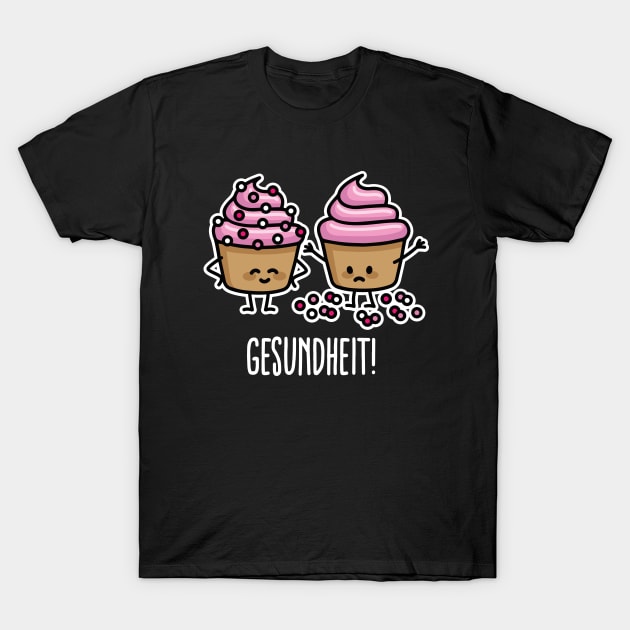 Gesundheit! cupcakes sprinkles Bless you sneezing cupcake T-Shirt by LaundryFactory